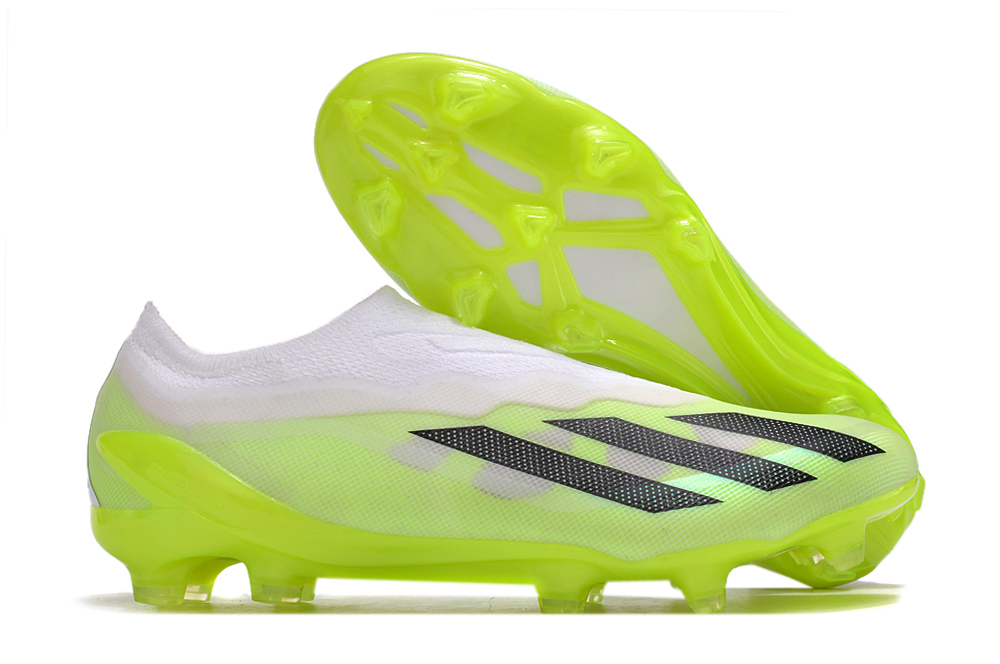 Adidas Chaussures de Foot X Crazyfast.1 LL FG NU Blanc/Vert/Noir