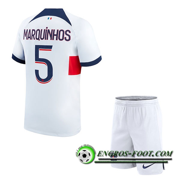 Maillot de Foot PSG (MARQUINHOS #5) Enfants 2023/2024 Exterieur