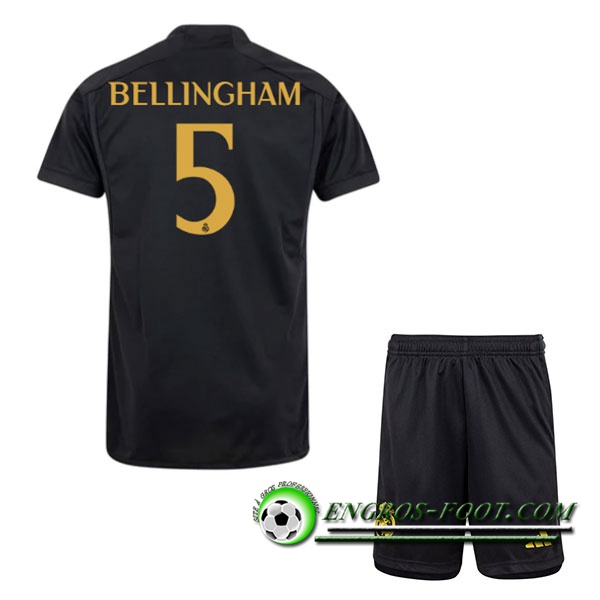 Maillot de Foot Real Madrid (BELLINGHAM #5) Enfants 2023/2024 Third