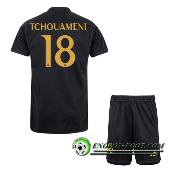 Maillot de Foot Real Madrid (TCHOUAMÉNI #18) Enfants 2023/2024 Third