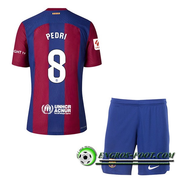 Maillot de Foot Barcelona (PEDRI #8) Enfants 2023/2024 Domicile