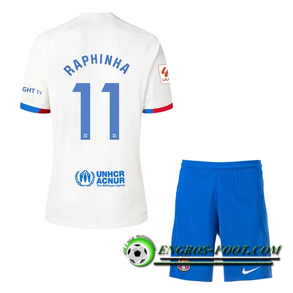 Maillot de Foot Barcelona (RAPHINHA #11) Enfants 2023/2024 Exterieur