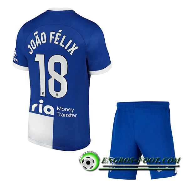 Maillot de Foot Atletico Madrid (JOÃO FÉLIX #18) Enfants 2023/2024 Exterieur