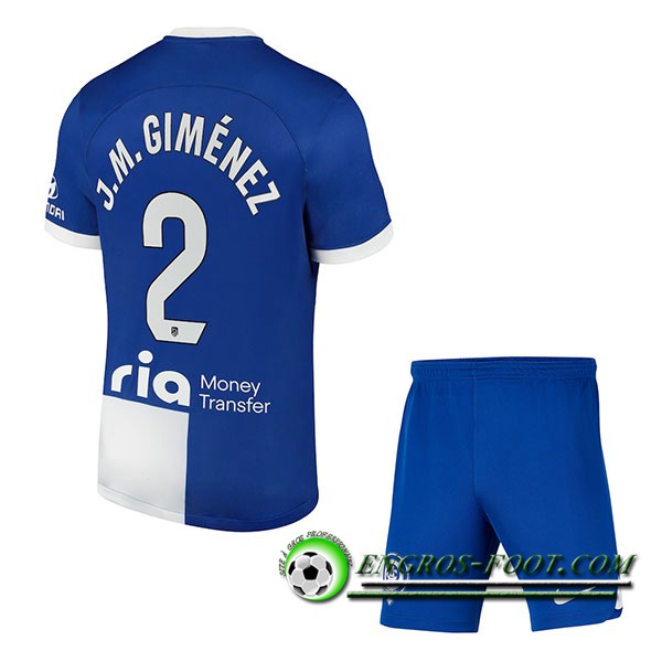 Maillot de Foot Atletico Madrid (J.M. GIMÉNEZ #2) Enfants 2023/2024 Exterieur