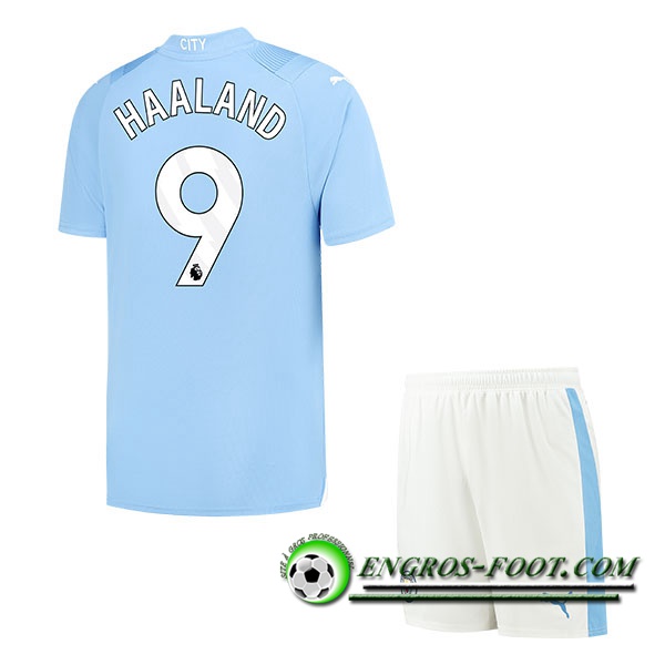 Maillot de Foot Manchester City (HAALAND #9) Enfants 2023/2024 Domicile