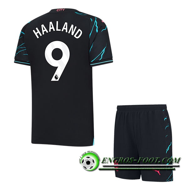 Maillot de Foot Manchester City (HAALAND #9) Enfants 2023/2024 Third