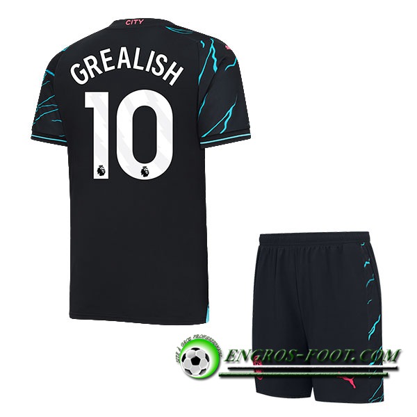 Maillot de Foot Manchester City (GREALISH #10) Enfants 2023/2024 Third