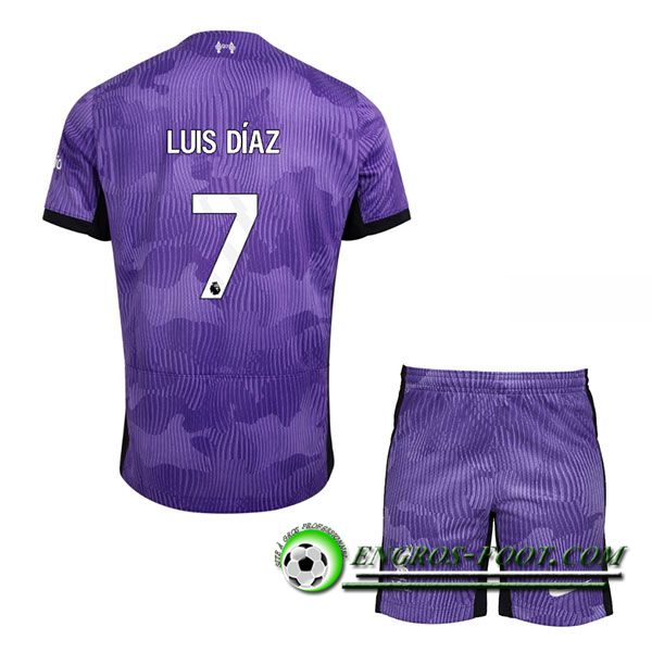 Maillot de Foot Liverpool (LUIS DÍAZ #7) Enfants 2023/2024 Third