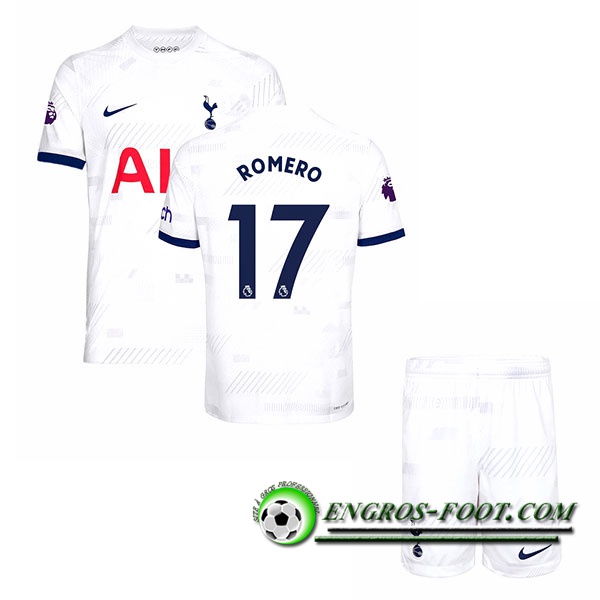 Maillot de Foot Tottenham Hotspur (ROMERO #17) Enfants 2023/2024 Domicile