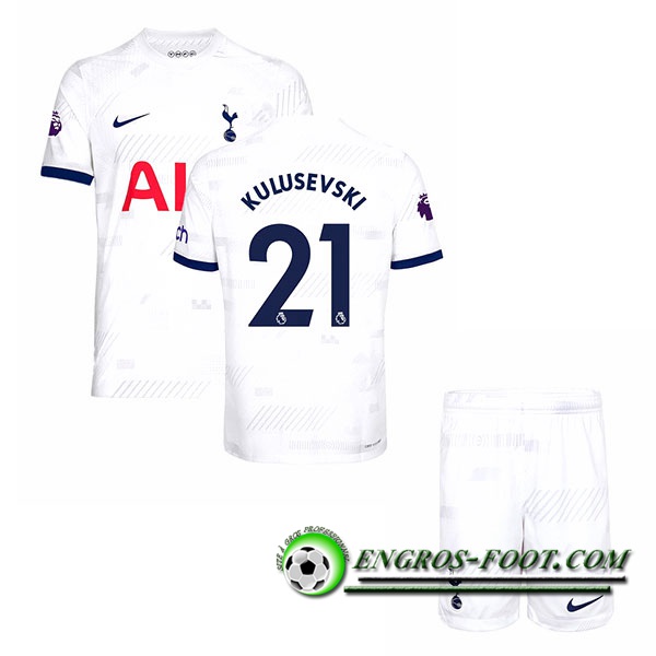 Maillot de Foot Tottenham Hotspur (KULUSEVSKI #21) Enfants 2023/2024 Domicile