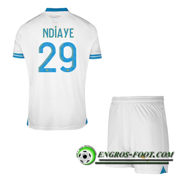 Maillot de Foot Marseille (NDIAYE #29) Enfants 2023/2024 Domicile