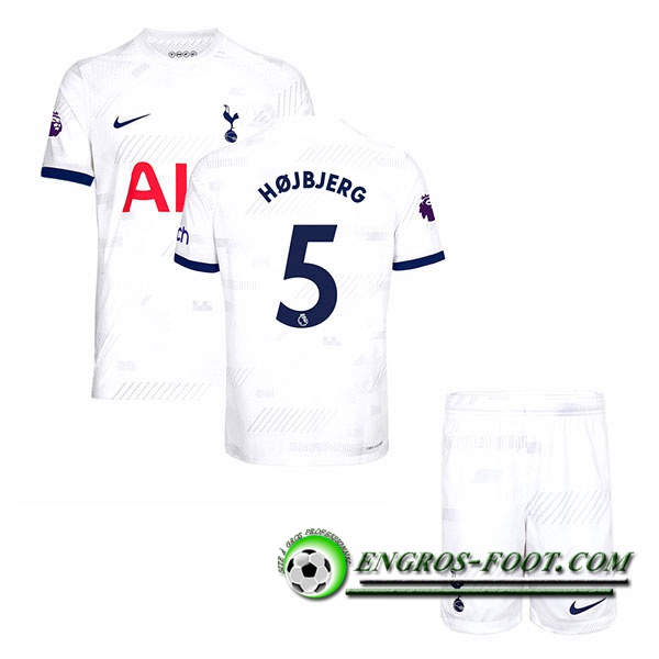 Maillot de Foot Tottenham Hotspur (HÖJBJERG #5) Enfants 2023/2024 Domicile