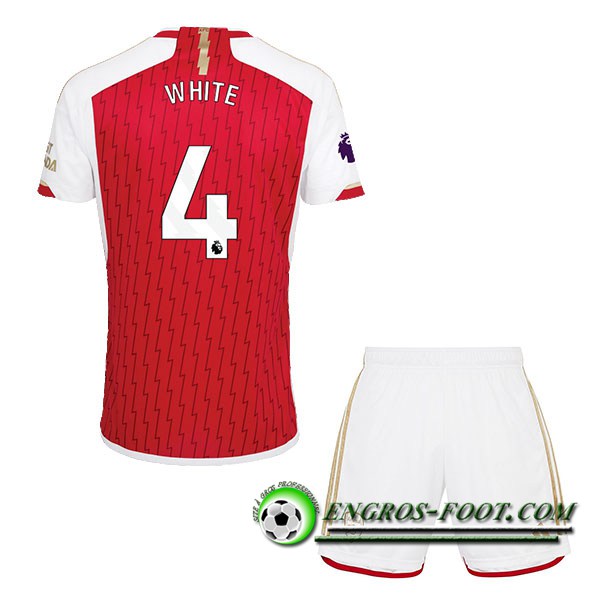 Maillot de Foot Arsenal (WHITE #4) Enfants 2023/2024 Domicile