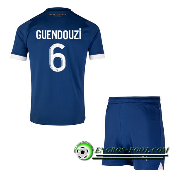 Maillot de Foot Marseille (GUENDOUZI #6) Enfants 2023/2024 Exterieur