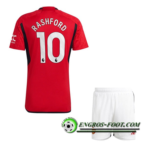 Maillot de Foot Manchester United (RASHFORD #10) Enfants 2023/2024 Domicile