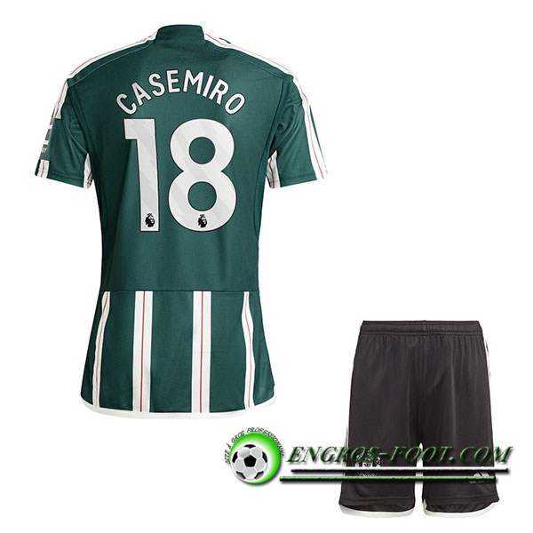 Maillot de Foot Manchester United (CASEMIRO #18) Enfants 2023/2024 Exterieur