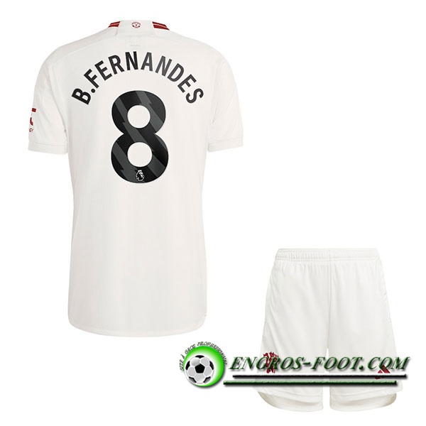 Maillot de Foot Manchester United (B. FERNANDES #8) Enfants 2023/2024 Third