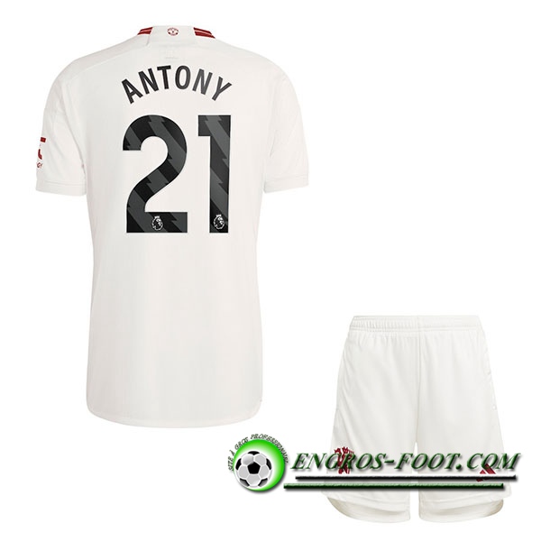 Maillot de Foot Manchester United (ANTONY #21) Enfants 2023/2024 Third