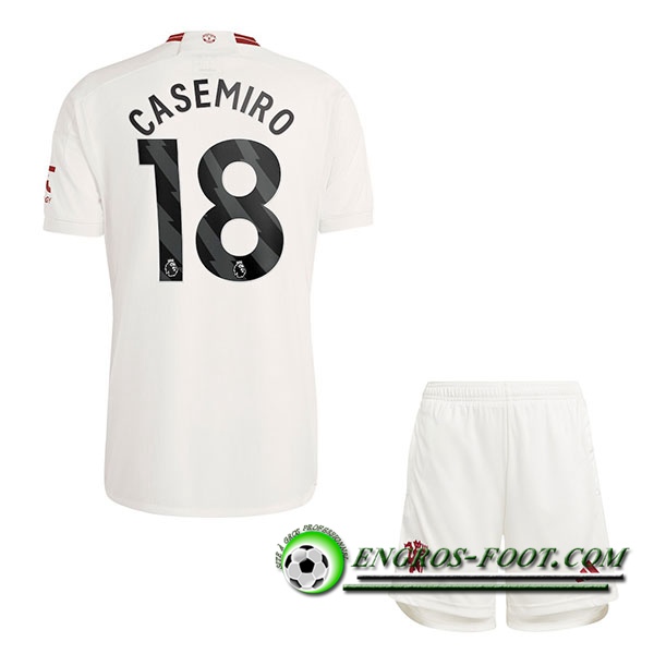 Maillot de Foot Manchester United (CASEMIRO #18) Enfants 2023/2024 Third