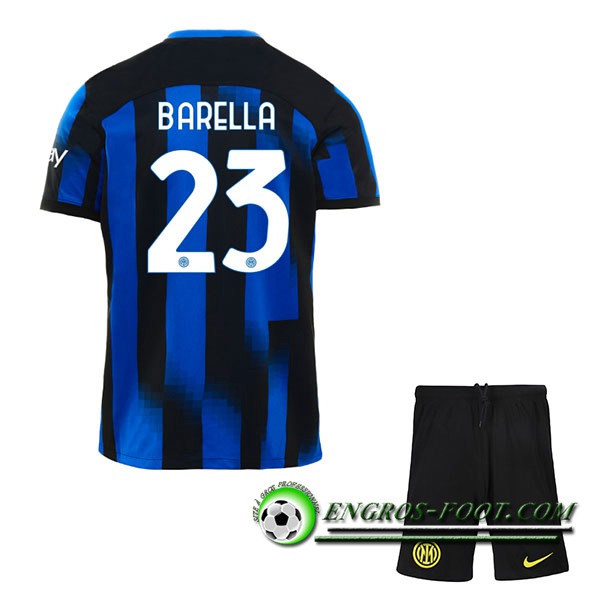 Maillot de Foot Inter Milan (BARELLA #23) Enfants 2023/2024 Domicile