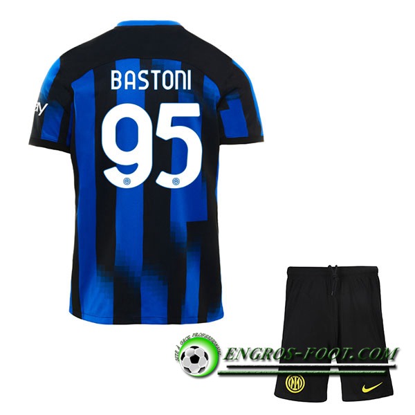 Maillot de Foot Inter Milan (BASTONI #95) Enfants 2023/2024 Domicile