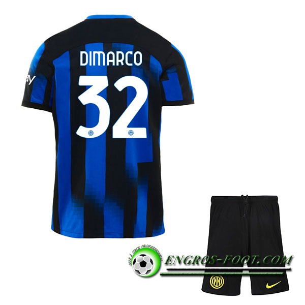 Maillot de Foot Inter Milan (DIMARCO #32) Enfants 2023/2024 Domicile