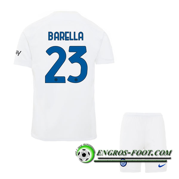 Maillot de Foot Inter Milan (BARELLA #23) Enfants 2023/2024 Exterieur