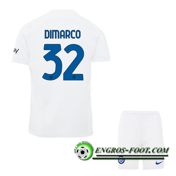 Maillot de Foot Inter Milan (DIMARCO #32) Enfants 2023/2024 Exterieur