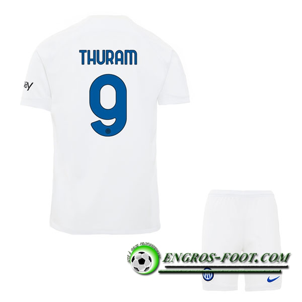 Maillot de Foot Inter Milan (THURAM #9) Enfants 2023/2024 Exterieur