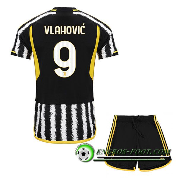 Maillot de Foot Juventus (VLAHOVIC #9) Enfants 2023/2024 Domicile