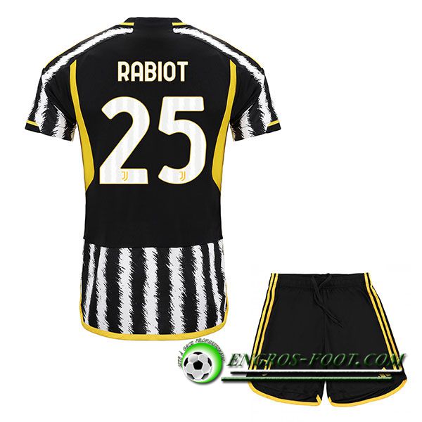 Maillot de Foot Juventus (RABIOT #25) Enfants 2023/2024 Domicile