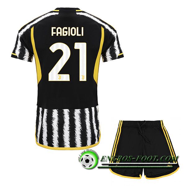 Maillot de Foot Juventus (FAGIOLI #21) Enfants 2023/2024 Domicile