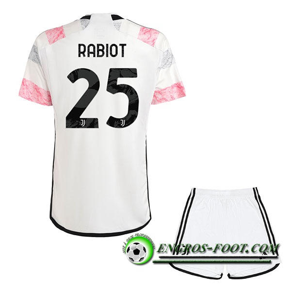 Maillot de Foot Juventus (RABIOT #25) Enfants 2023/2024 Exterieur