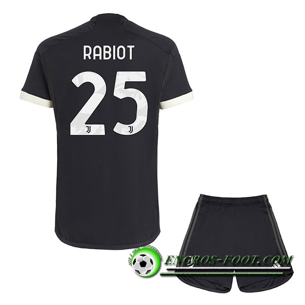 Maillot de Foot Juventus (RABIOT #25) Enfants 2023/2024 Third