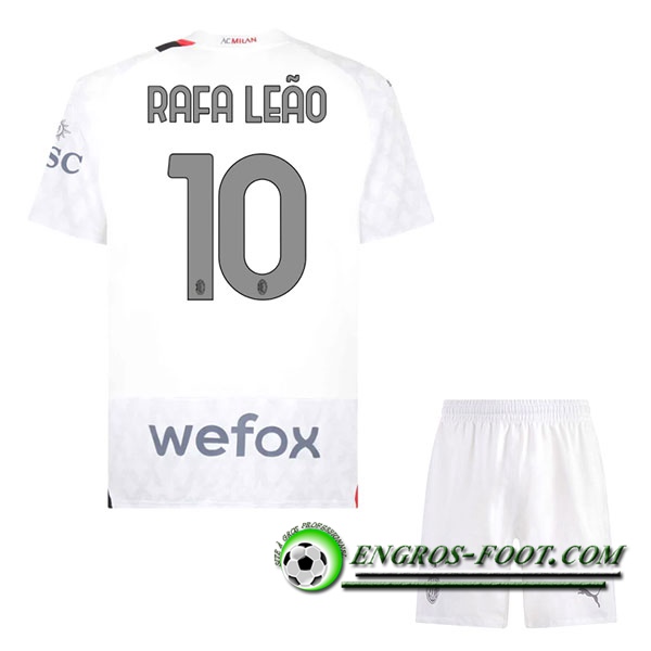 Maillot de Foot AC Milan (RAFAEL LEÃO #10) Enfants 2023/2024 Exterieur