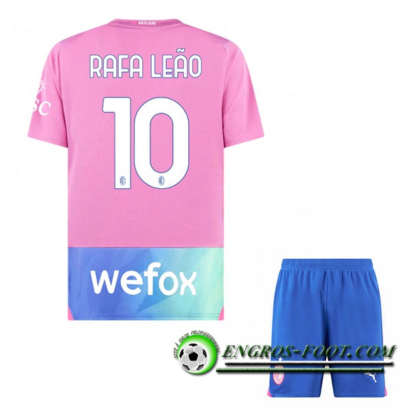 Maillot de Foot AC Milan (RAFAEL LEÃO #10) Enfants 2023/2024 Third