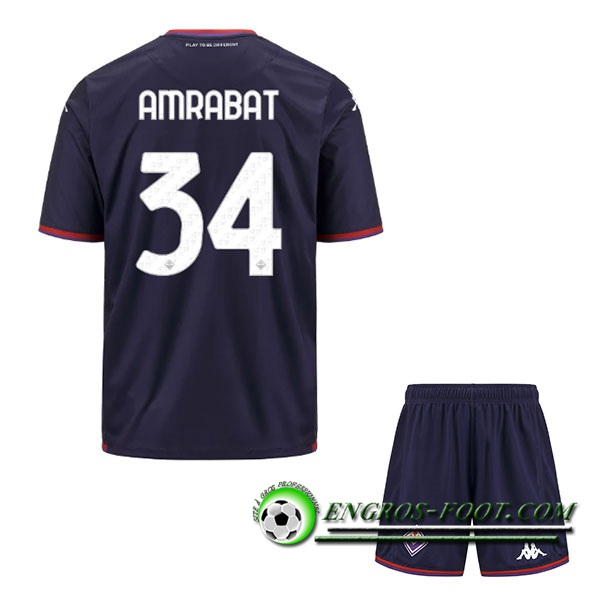 Maillot de Foot ACF Fiorentina (AMRABAT #34) Enfants 2023/2024 Third