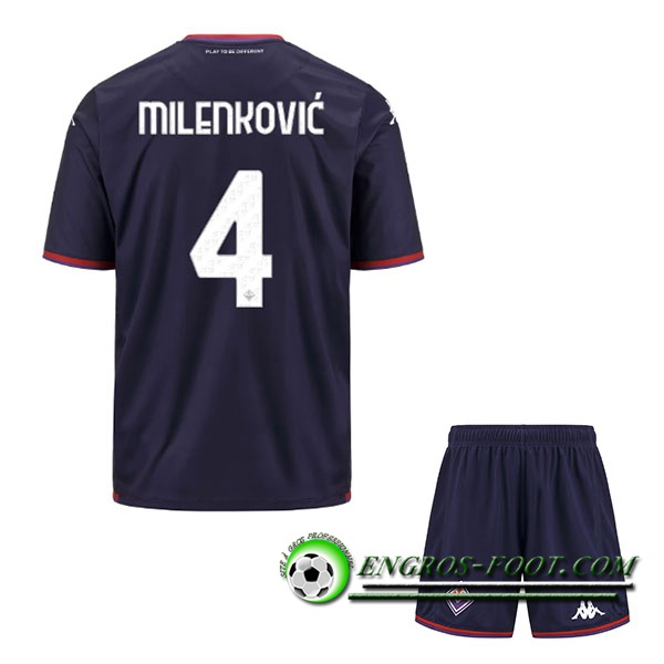 Maillot de Foot ACF Fiorentina (MILENKOVIC #4) Enfants 2023/2024 Third