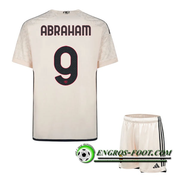 Maillot de Foot As Rome (ABRAHAM #9) Enfants 2023/2024 Exterieur