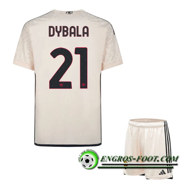 Maillot de Foot As Rome (DYBALA #21) Enfants 2023/2024 Exterieur