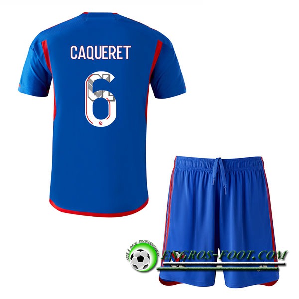 Maillot de Foot Lyon (CAQUERET #6) Enfants 2023/2024 Exterieur