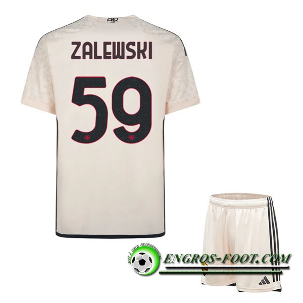 Maillot de Foot As Rome (ZALEWSKI #59) Enfants 2023/2024 Exterieur