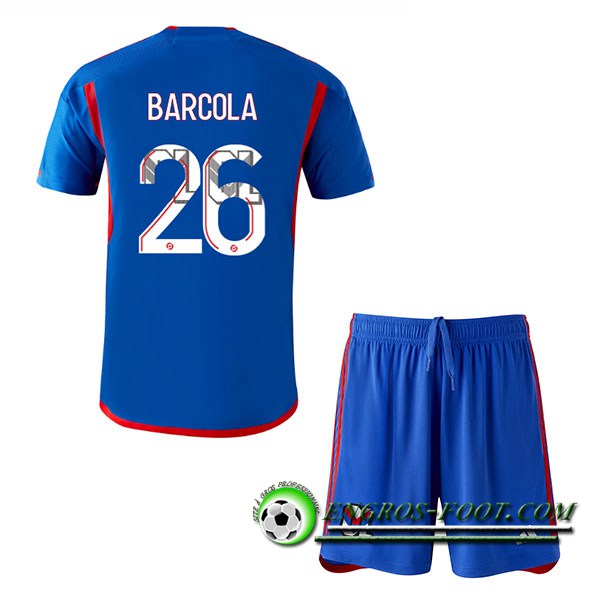 Maillot de Foot Lyon (BARCOLA #26) Enfants 2023/2024 Exterieur