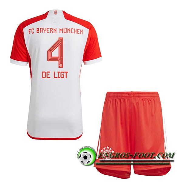 Maillot de Foot Bayern Munich (DE LIGT #4) Enfants 2023/2024 Domicile