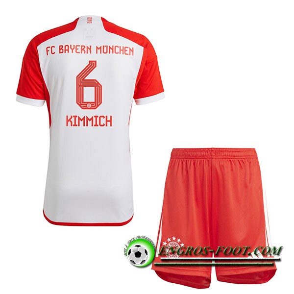 Maillot de Foot Bayern Munich (KIMMICH #6) Enfants 2023/2024 Domicile