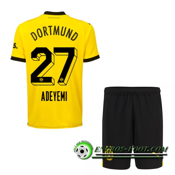 Maillot de Foot Dortmund BVB (ADEYEMI #27) Enfants 2023/2024 Domicile