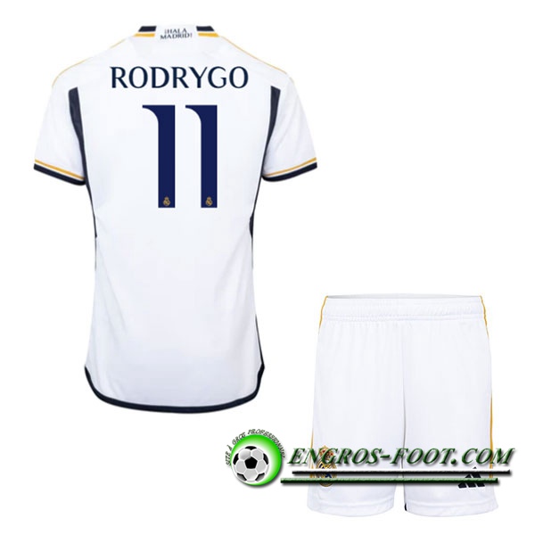 Maillot de Foot Real Madrid (RODRYGO #11) Enfants 2023/2024 Domicile