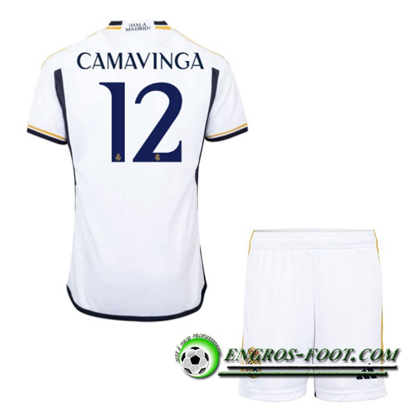 Maillot de Foot Real Madrid (CAMAVINGA #12) Enfants 2023/2024 Domicile