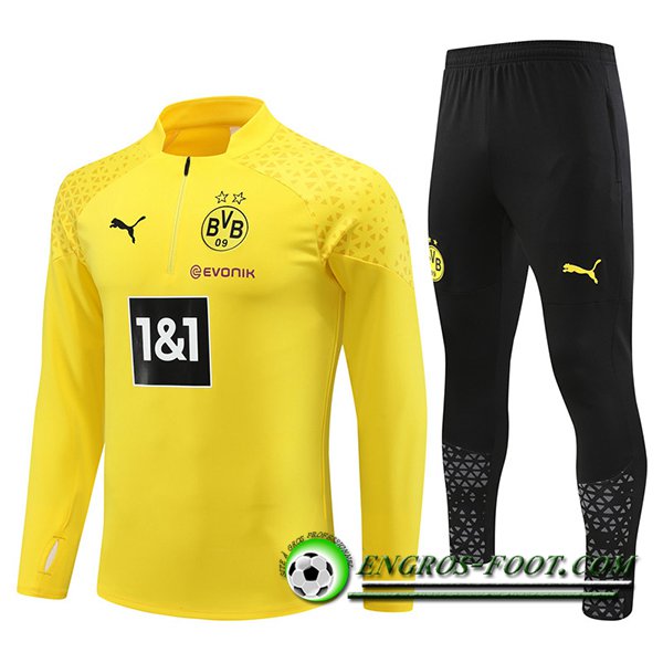 Ensemble Survetement de Foot Dortmund Jaune 2023/2024