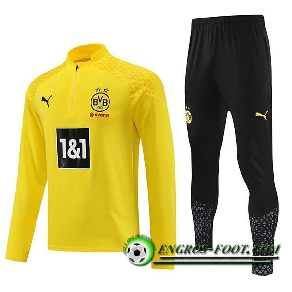 Ensemble Survetement de Foot Dortmund Jaune 2023/2024 -02